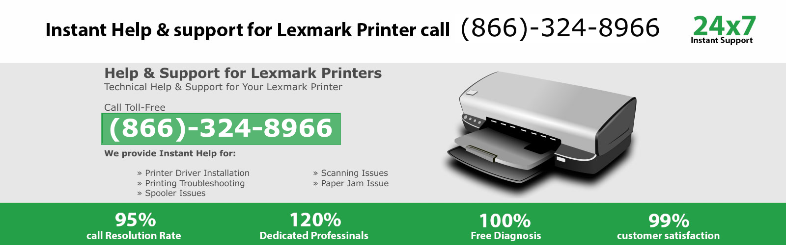 Lexmark Printer Toll Free Number